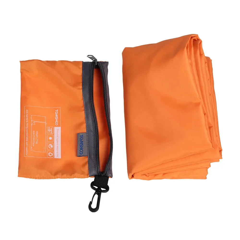 TOMSHOO Outdoor Camping Sleeping Bag Liner with Pillowcase Portable Outdoor Sleeping Bag Liner Lightweight Business Trip Hotel