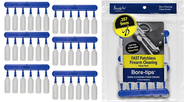 (Value Bag) .357cal/.38cal/.380cal/9mm Gun Cleaning Bore-tips® by Swab-its®: Barrel Cleaning Swabs: 41-0906
