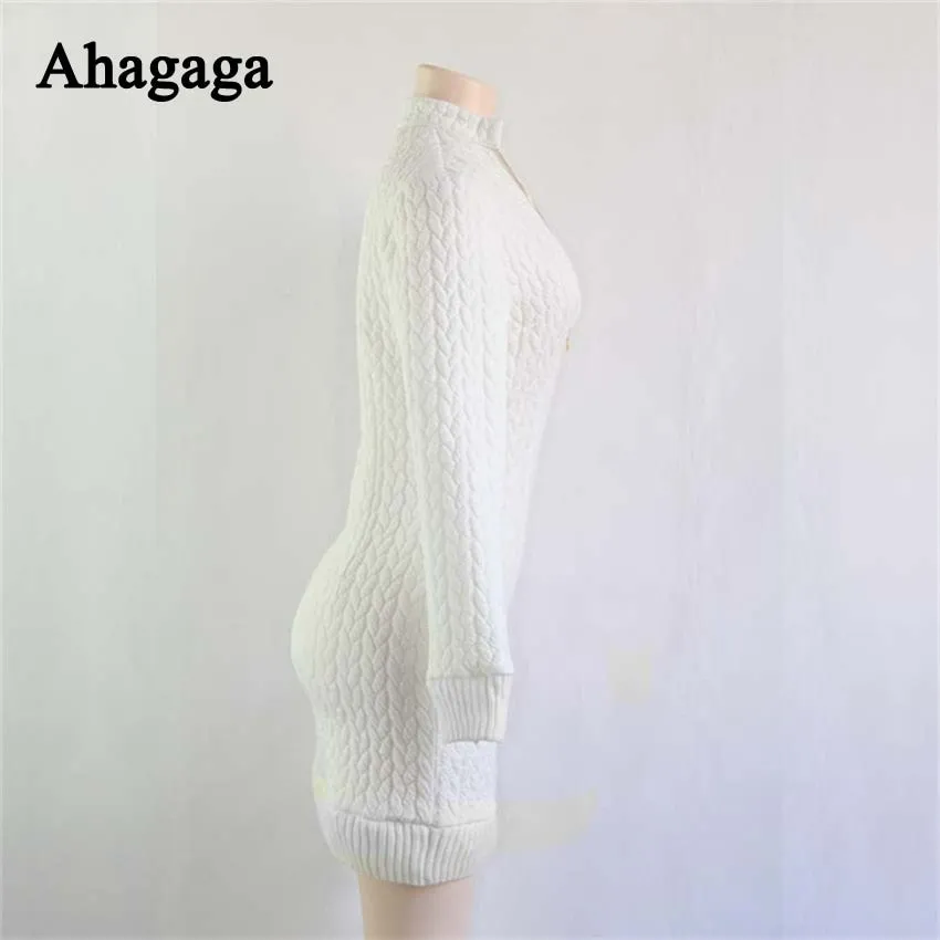 VenusFox Bodycon Zippers Knitted Dress