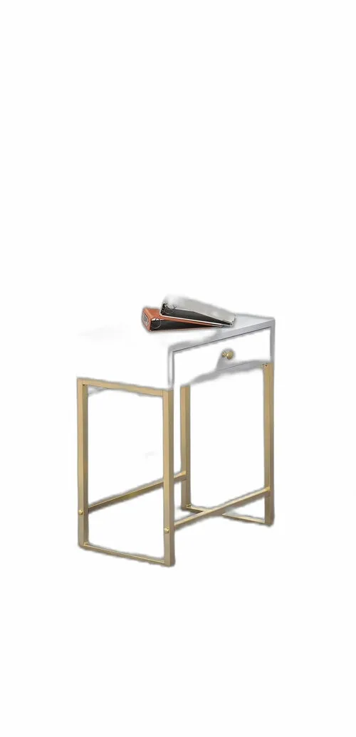 Victoria Sleek Brass End Side Table