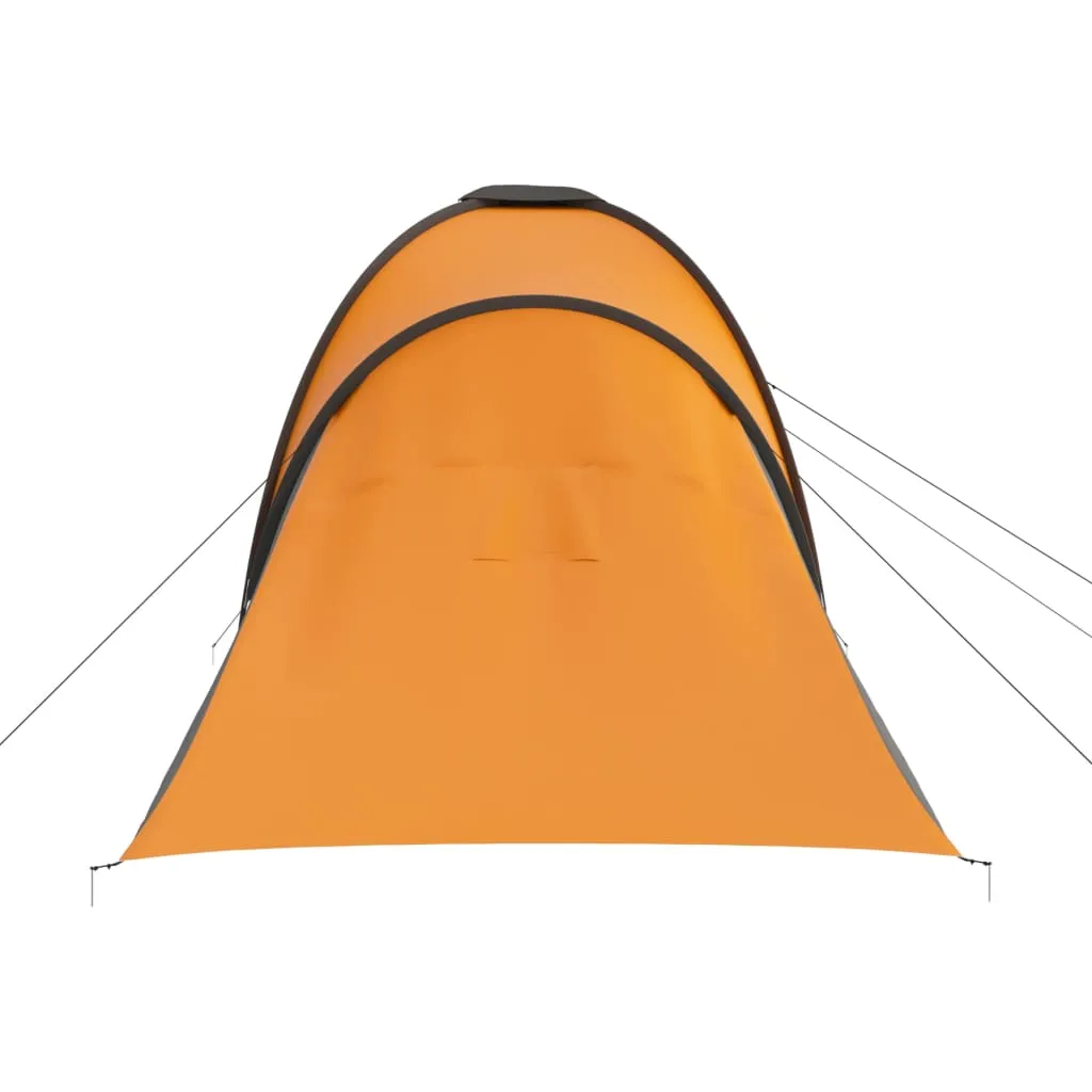 vidaXL Camping Tent 6 Persons Gray and Orange - Spacious and Easy-to-Set-Up