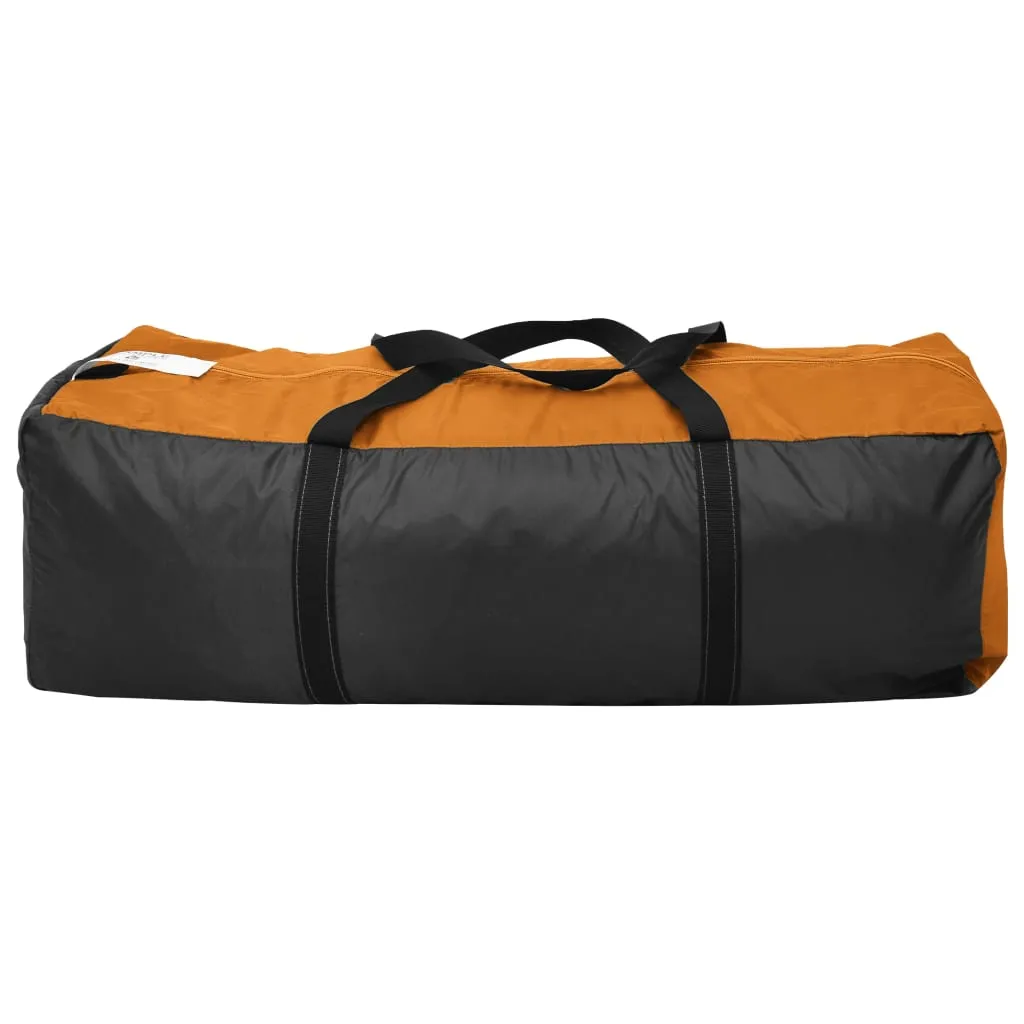 vidaXL Camping Tent 6 Persons Gray and Orange - Spacious and Easy-to-Set-Up