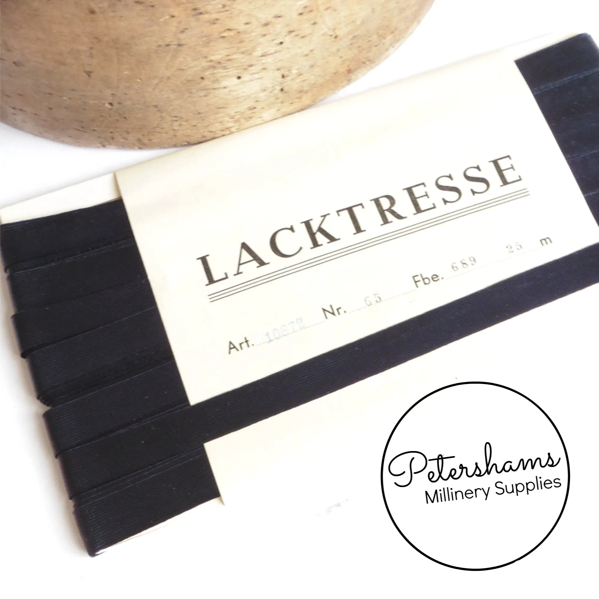 Vintage 15mm 'Lacktresse' Tailor Braid Ribbon - Full Card (25m)