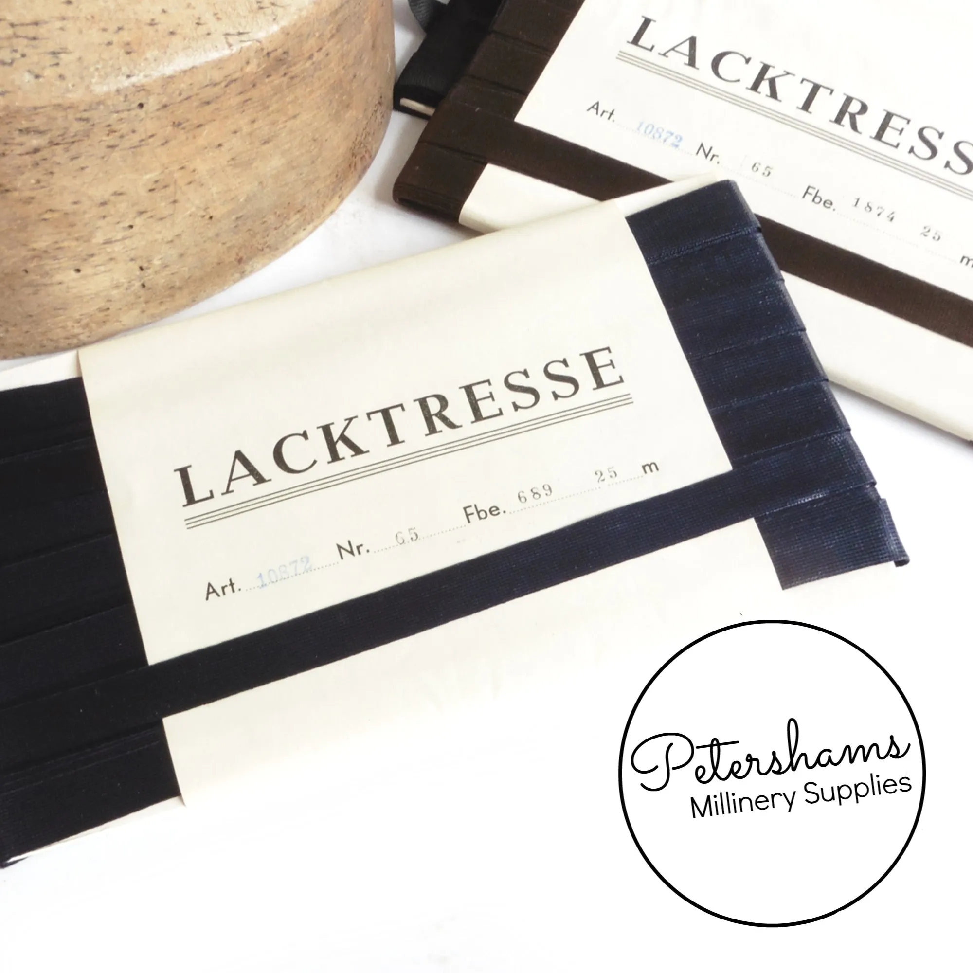 Vintage 15mm 'Lacktresse' Tailor Braid Ribbon - Full Card (25m)