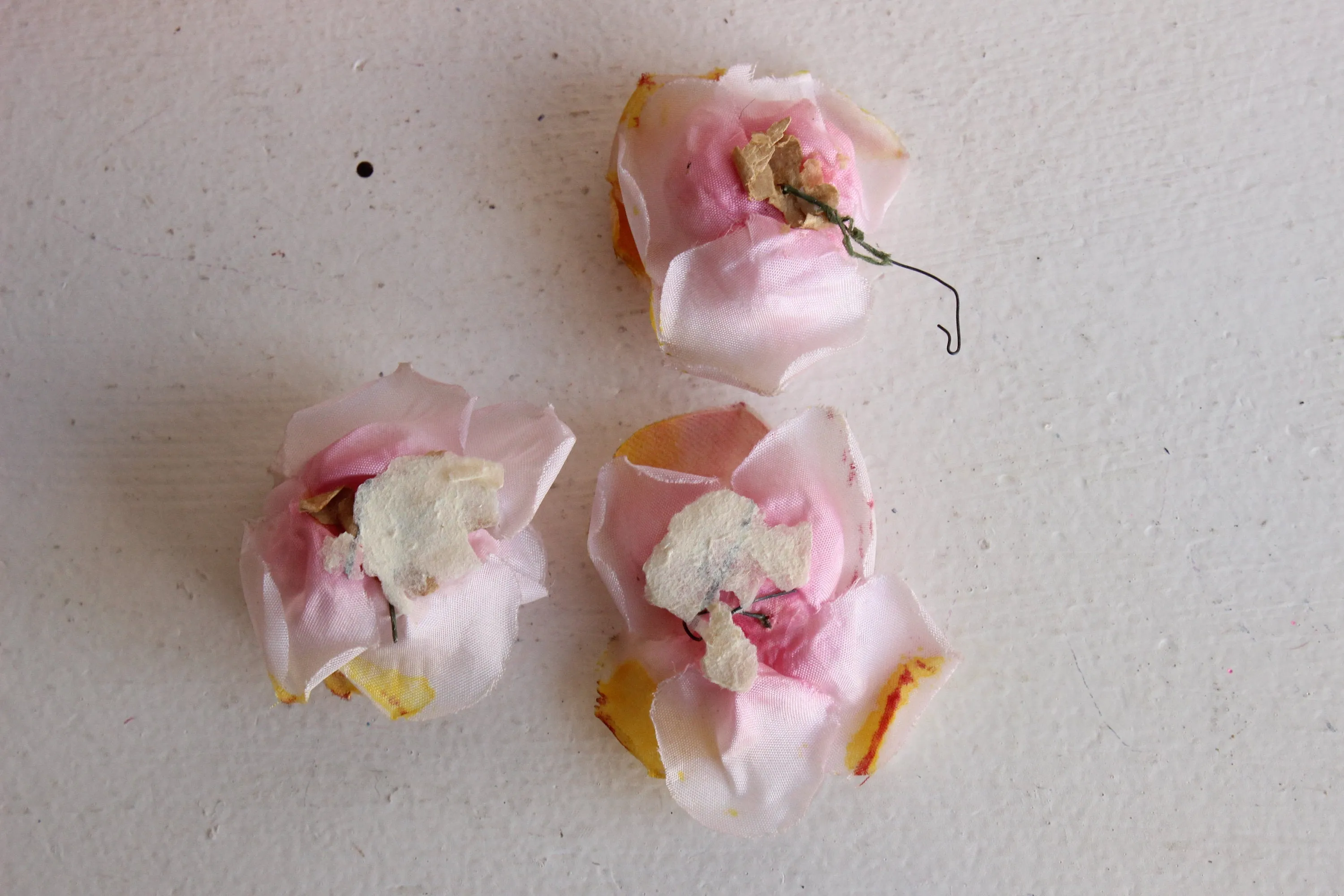 Vintage 1930s 1940s Millinery Flowers / Set of Three