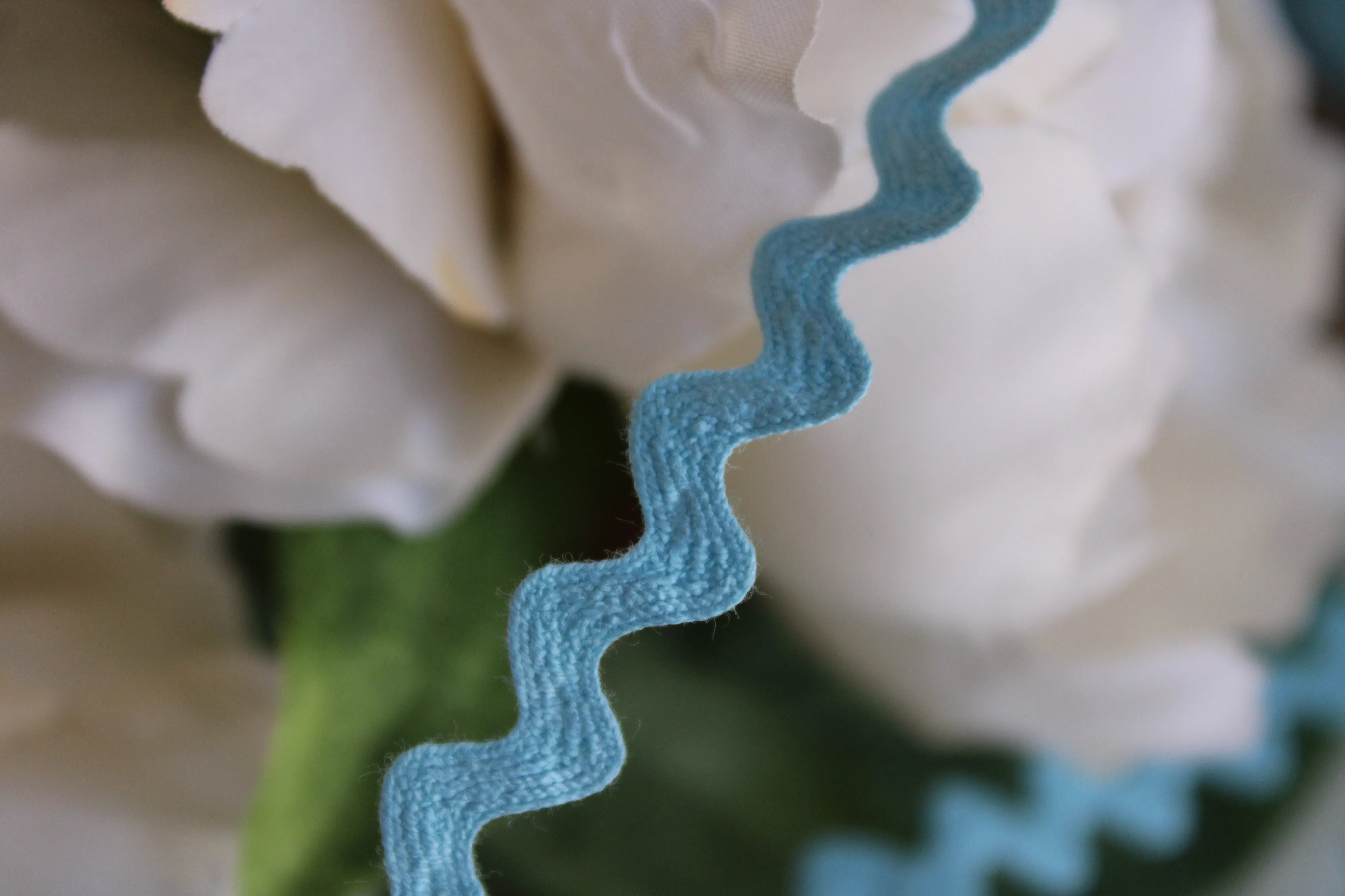 Vintage 1960s Blue Ric Rac Trim