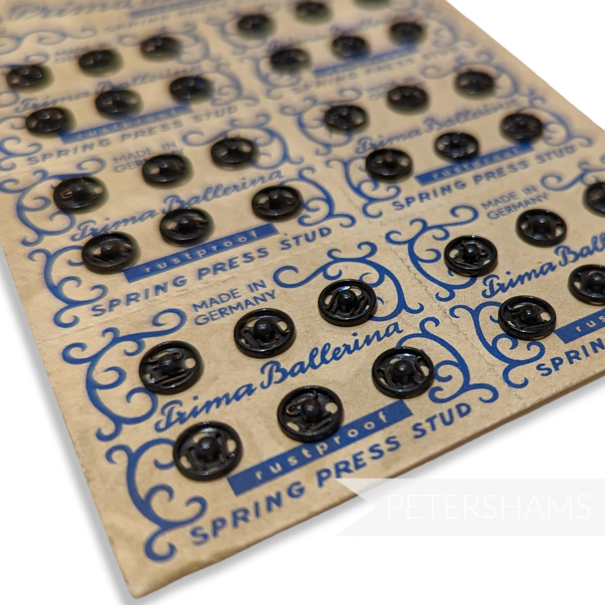 Vintage 7mm 'Prima Ballerina' Rustproof Snap Fasteners - 36 sets