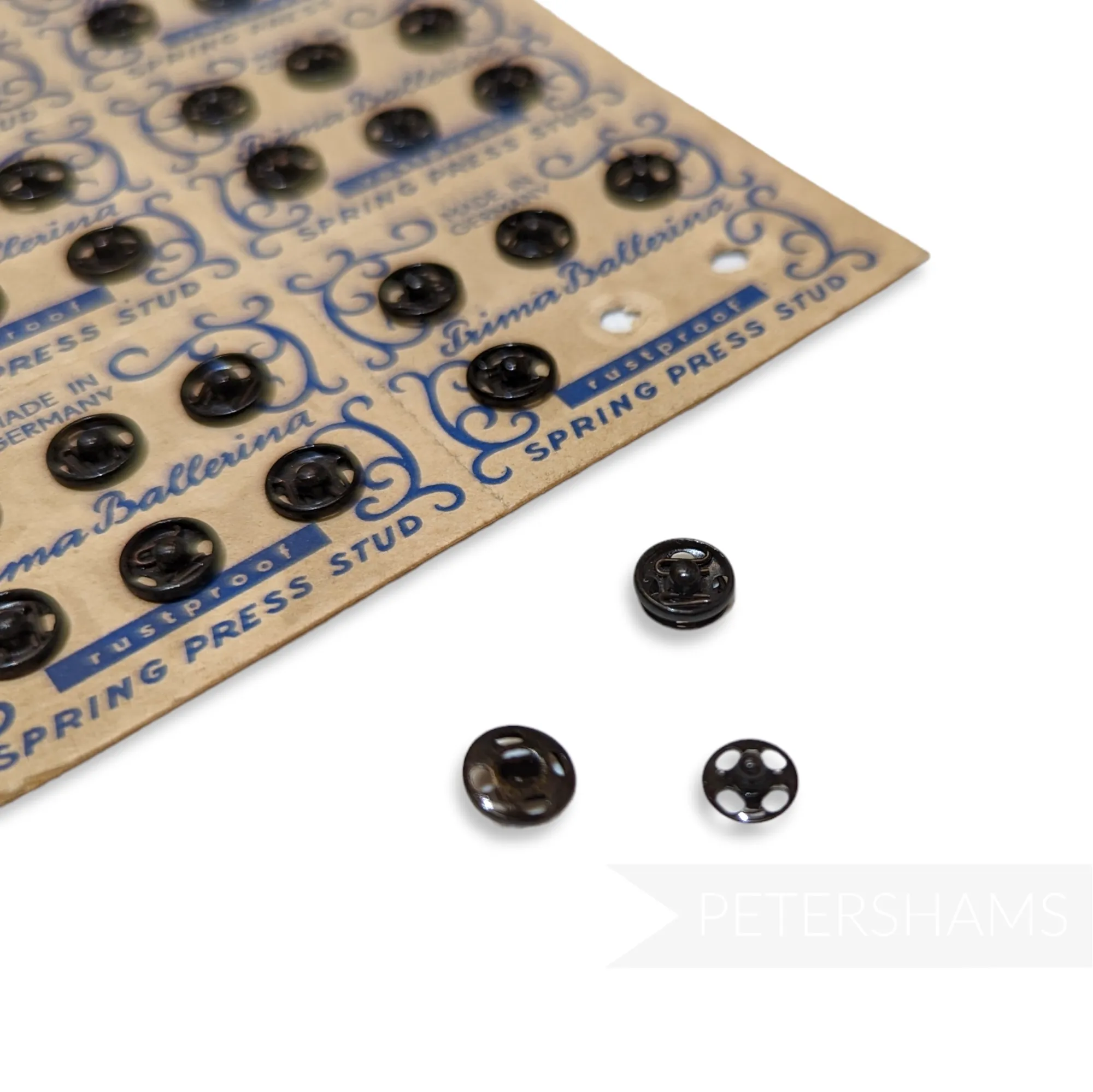 Vintage 7mm 'Prima Ballerina' Rustproof Snap Fasteners - 36 sets