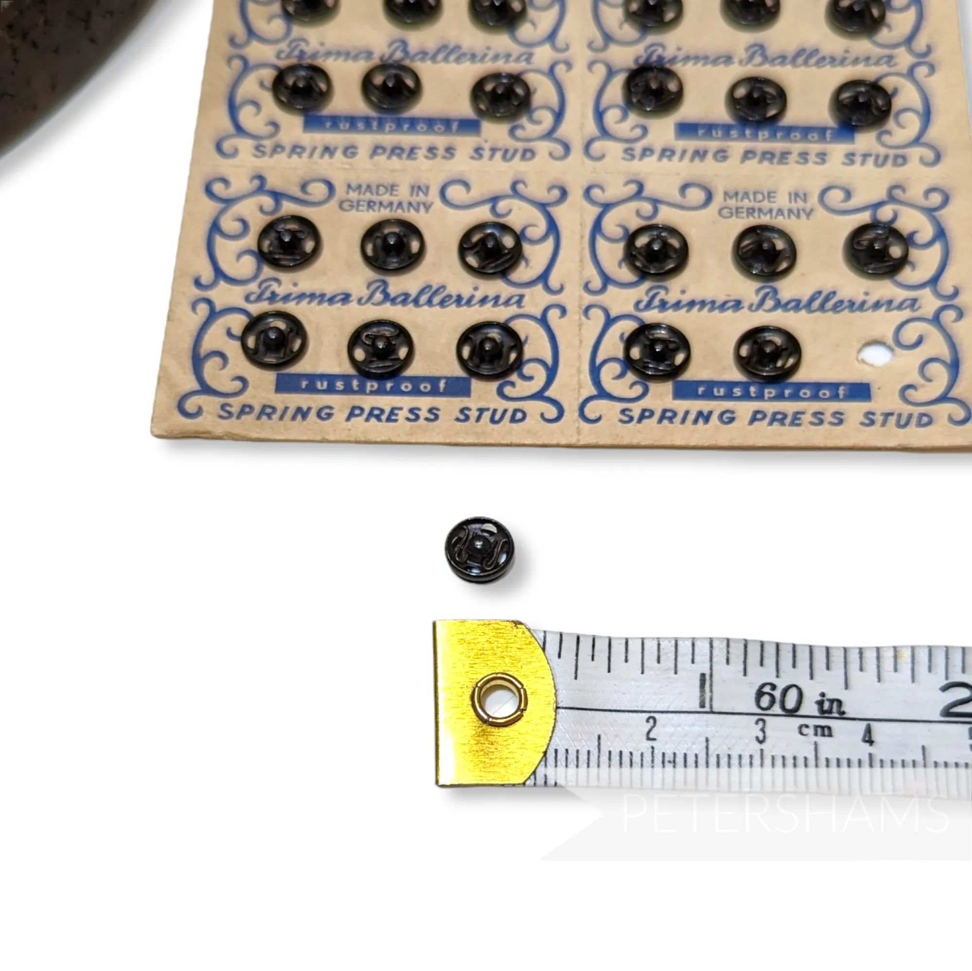 Vintage 7mm 'Prima Ballerina' Rustproof Snap Fasteners - 36 sets