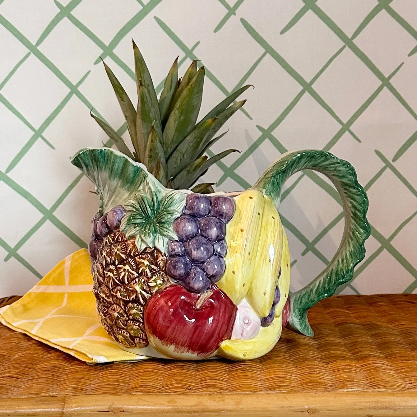 Vintage Ceramic Fruit Pitcher