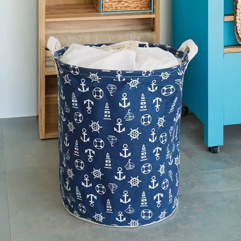 Vintage Fabric Foldable Dustproof Hamper