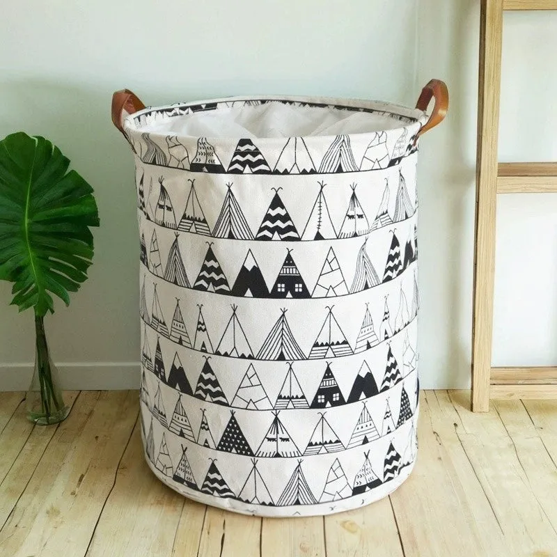 Vintage Fabric Foldable Dustproof Hamper