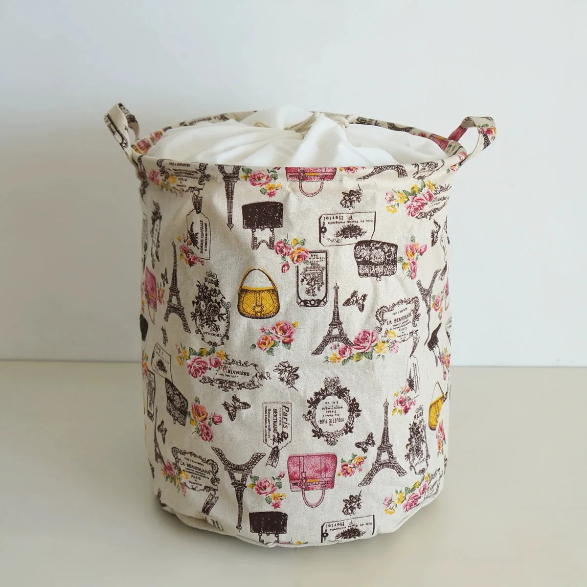 Vintage Fabric Foldable Dustproof Hamper