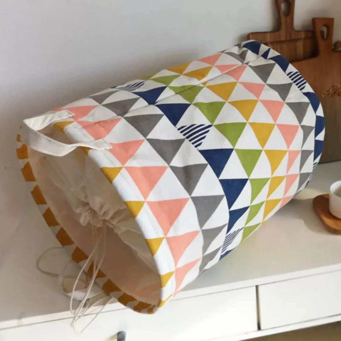 Vintage Fabric Foldable Dustproof Hamper