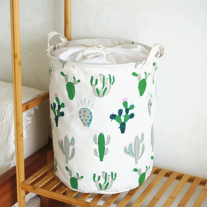 Vintage Fabric Foldable Dustproof Hamper