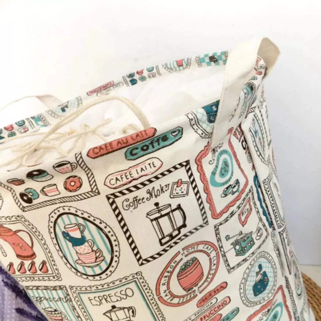 Vintage Fabric Foldable Dustproof Hamper
