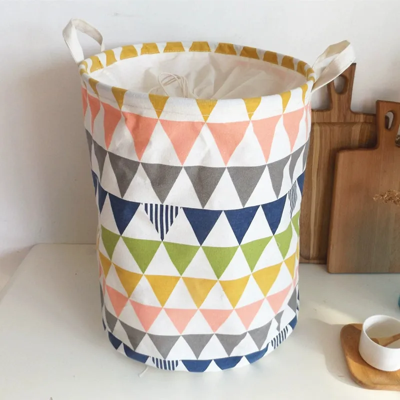 Vintage Fabric Foldable Dustproof Hamper