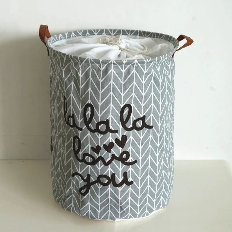 Vintage Fabric Foldable Dustproof Hamper
