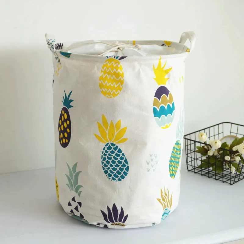 Vintage Fabric Foldable Dustproof Hamper