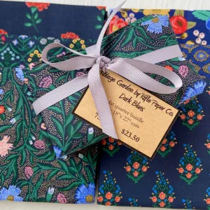 Vintage Garden Collection by Rifle Paper Co. - Dark Blues Fat Quarter Bundle