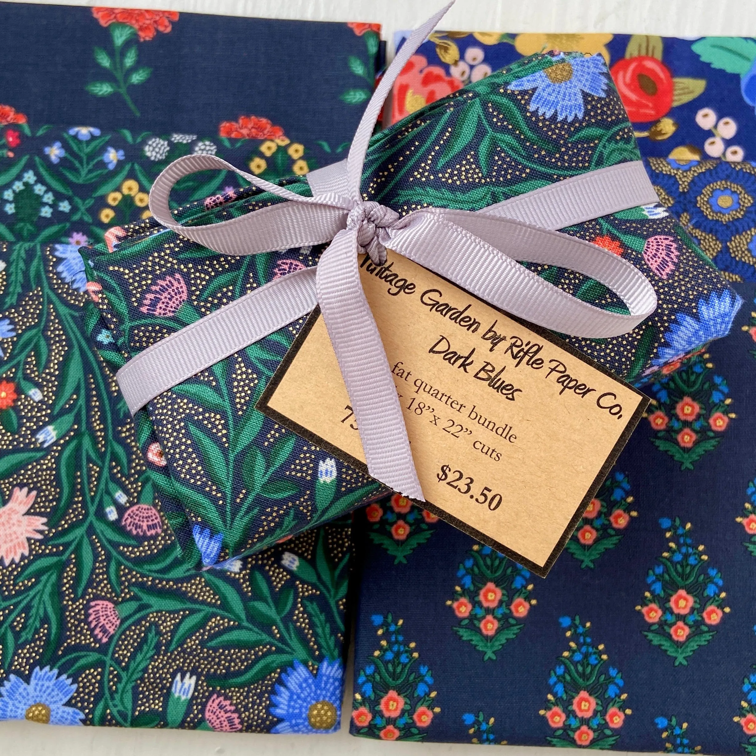 Vintage Garden Collection by Rifle Paper Co. - Dark Blues Fat Quarter Bundle