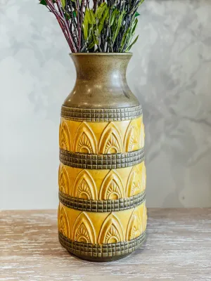 Vintage German Yellow Vase (1970)