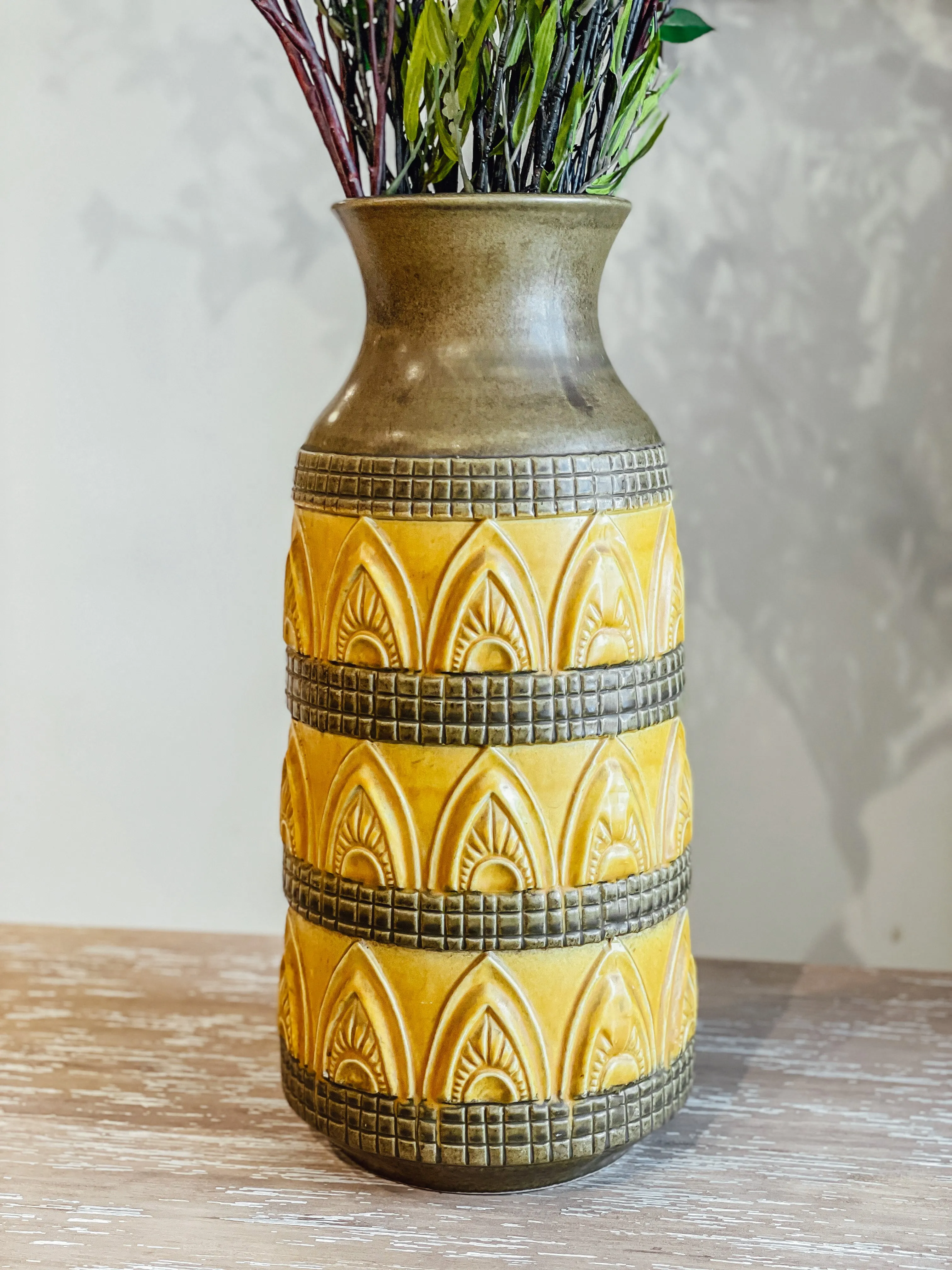 Vintage German Yellow Vase (1970)