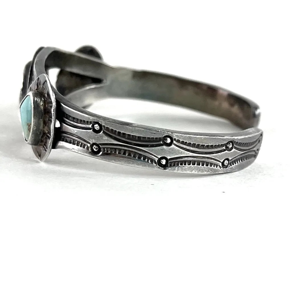 Vintage Ingot Three Stone Bracelet