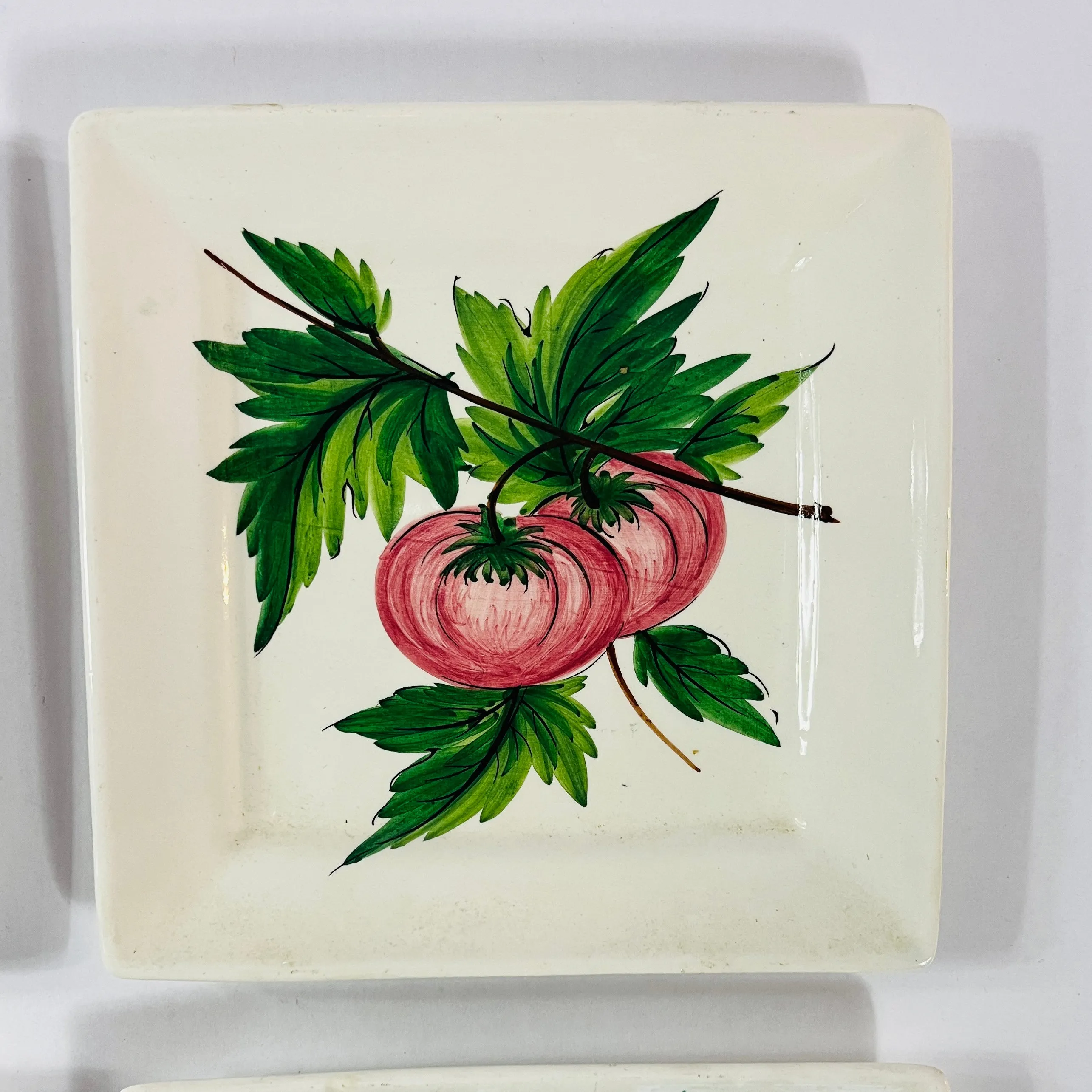 Vintage Italian Fruit and Vegetable Plates, Set of 6
