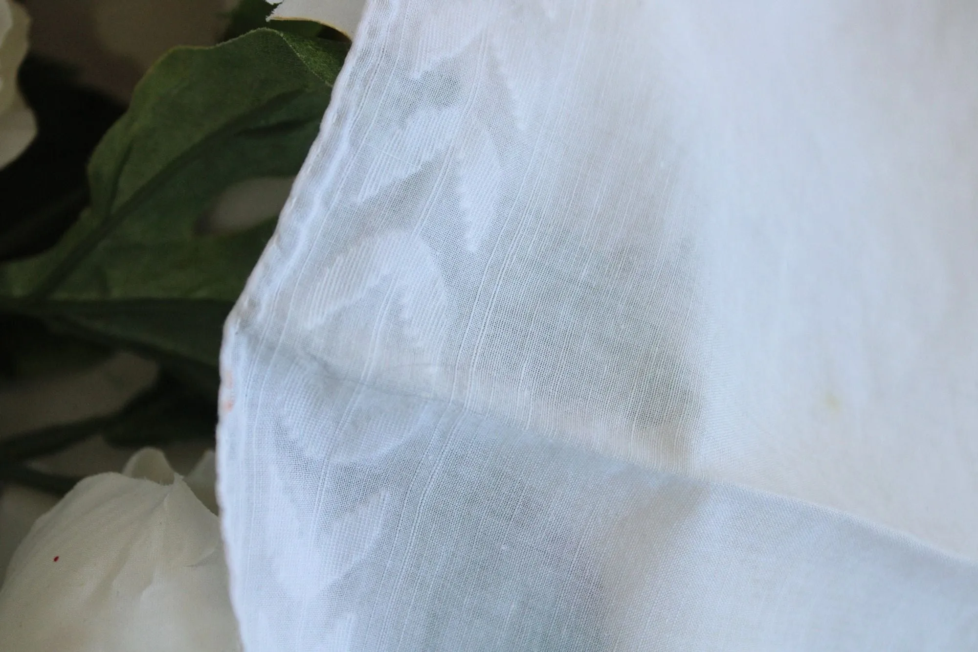 Vintage Monogrammed M Yellow Flowers Embroidered Hankie