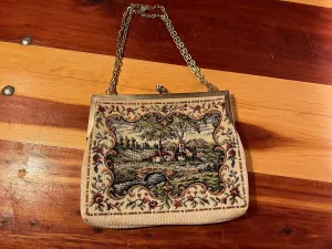 vintage needlepoint purse handbag