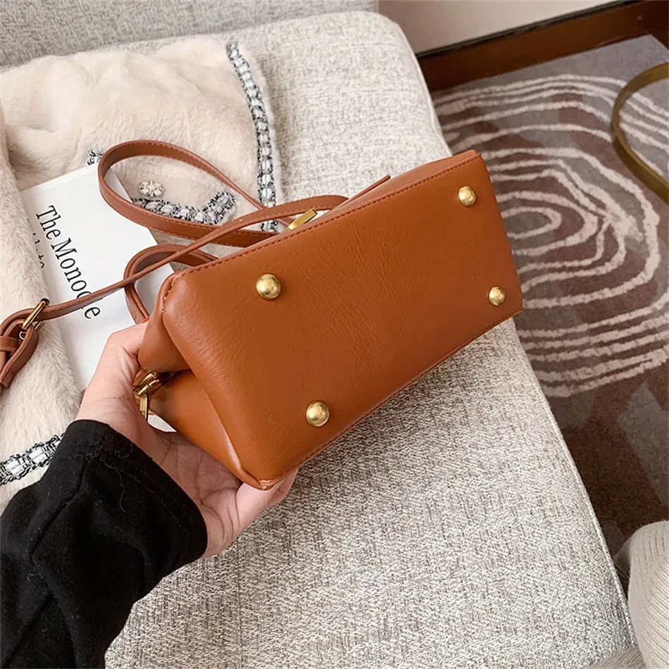 Vintage PU Leather Mini Shoulder Bag