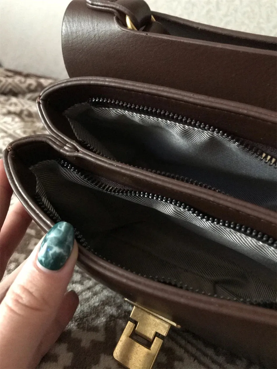 Vintage PU Leather Mini Shoulder Bag