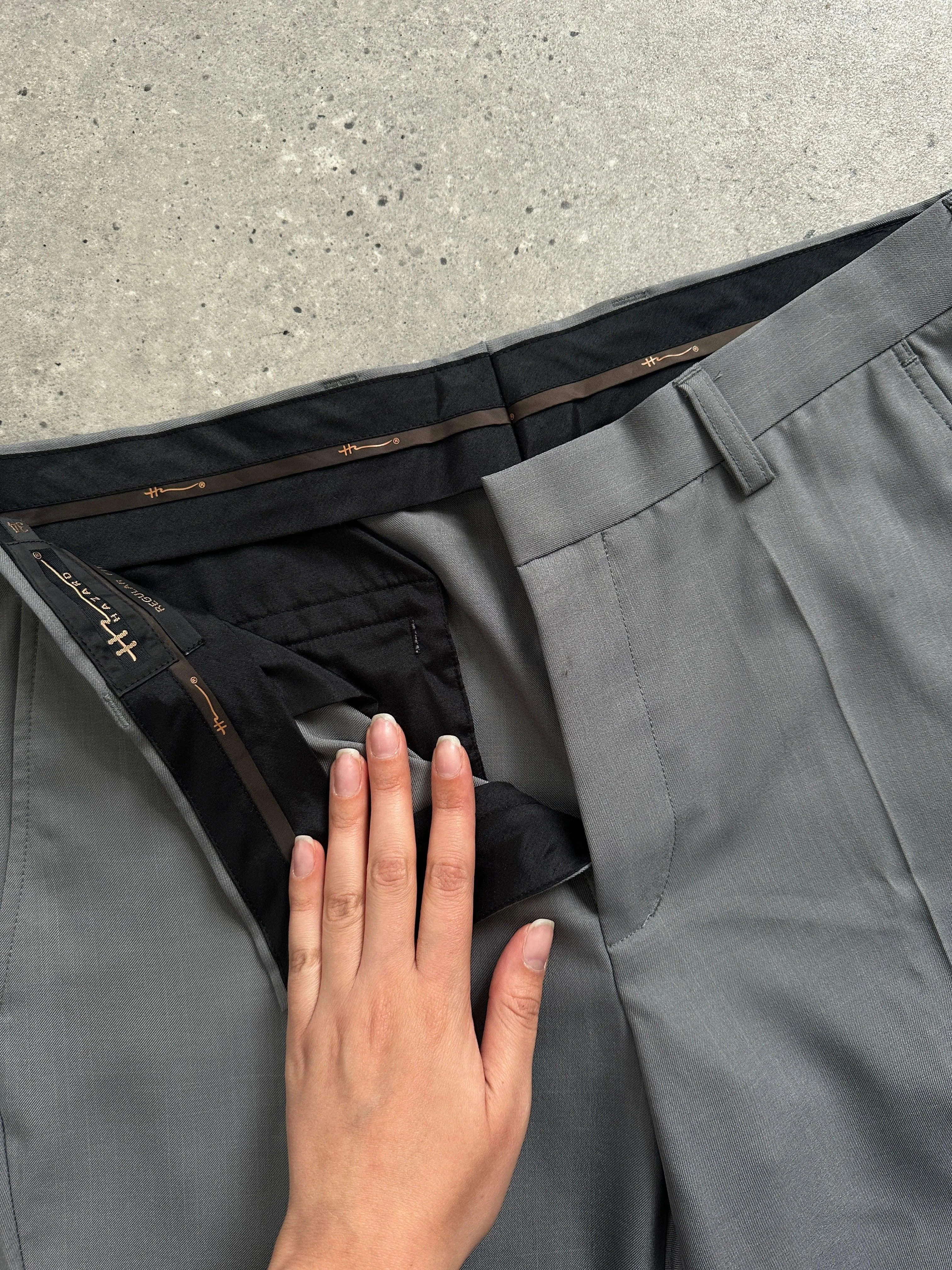 Vintage Silk Linen Tapered Leg Tailored Trousers - W32