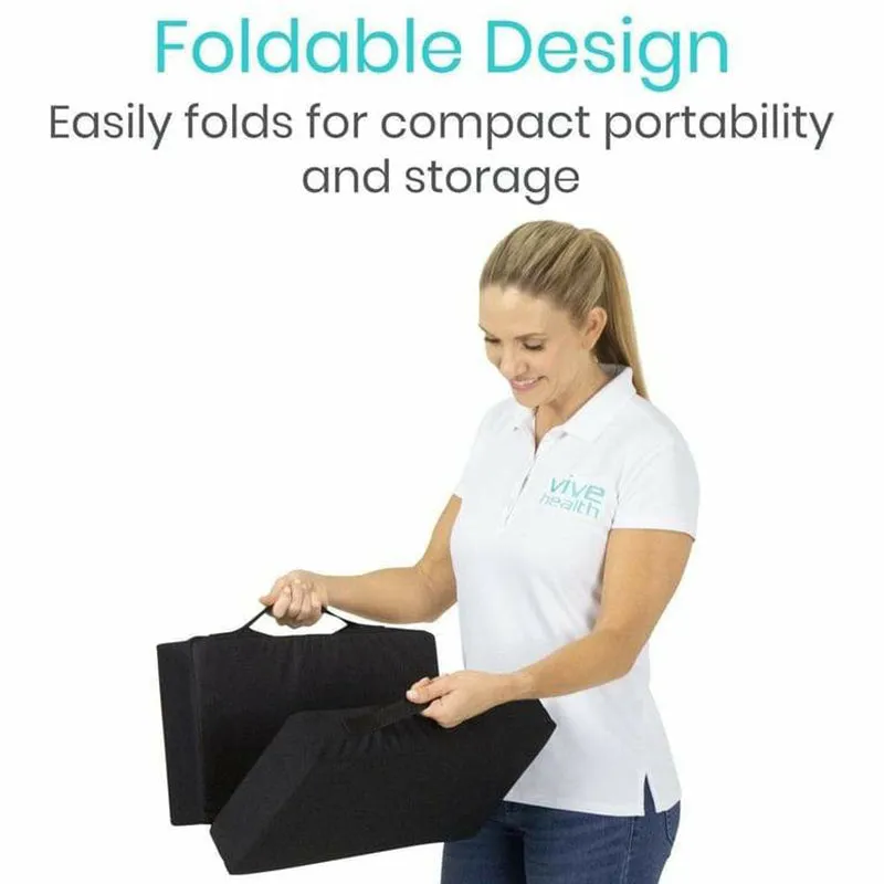 Vive Health Foldable Wheelchair Cushion - Black