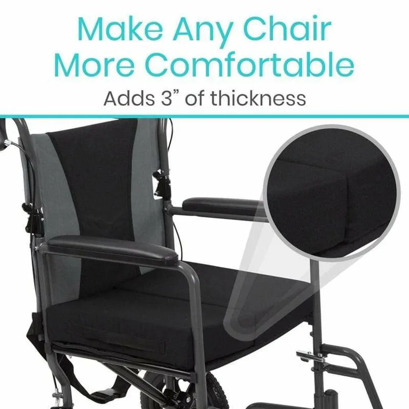 Vive Health Foldable Wheelchair Cushion - Black