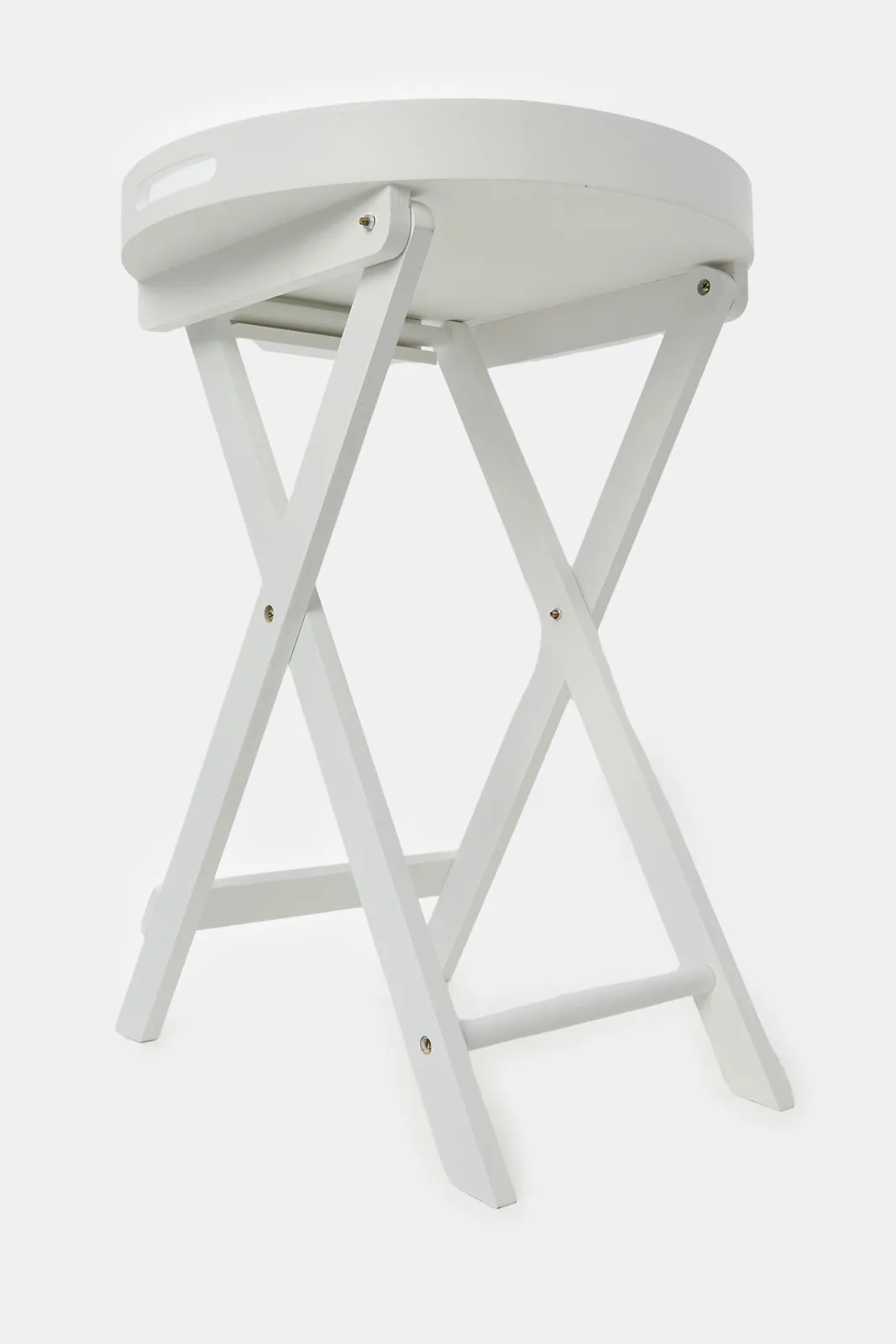 White Foldable Mdf Side Table