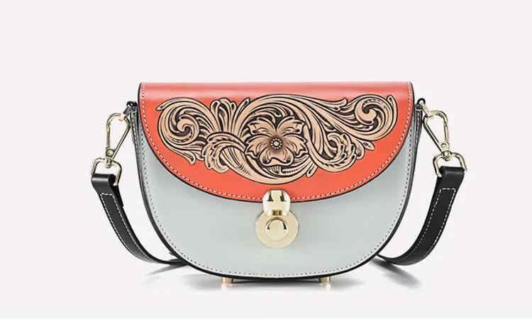 Women's Flap Crossbody Bag Ladies Shoulder Bag Leather Saddle Bags