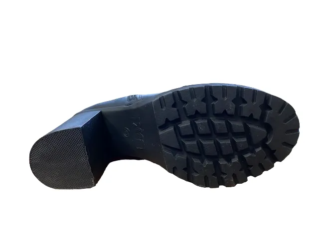 Xti scarpa con tacco da donna Botin Gris 49367 nero