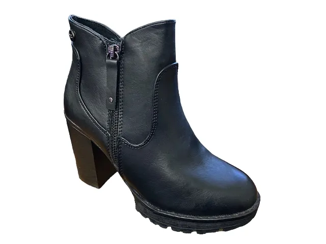 Xti scarpa con tacco da donna Botin Gris 49367 nero