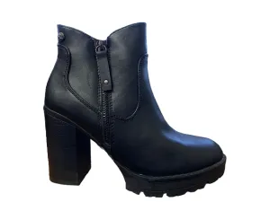 Xti scarpa con tacco da donna Botin Gris 49367 nero
