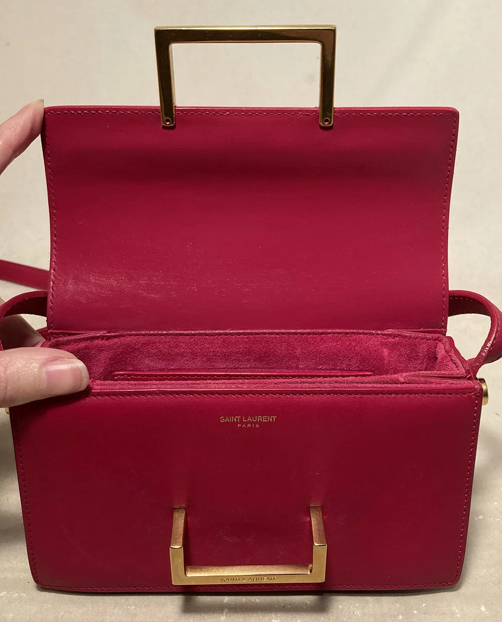 Yves Saint Laurent Pink Leather Small Lulu Bag
